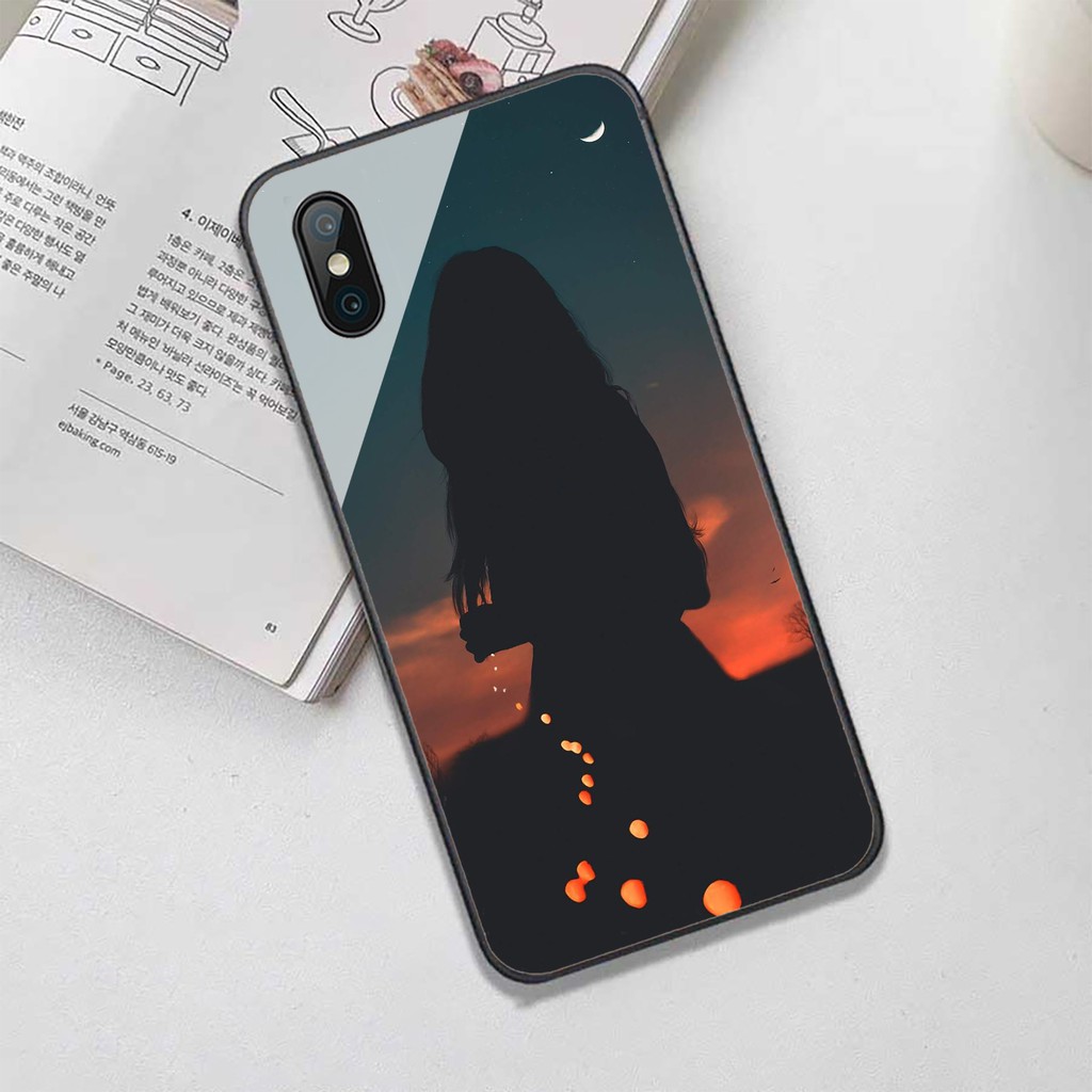 Ốp Lưng Iphone Mặt Sau Kính Cường Lực Alone Girl Ip6/6s/6plus/6s/7/8/7plus/8plus/x/xs/xsmax/11/11pro/11promax/ip12