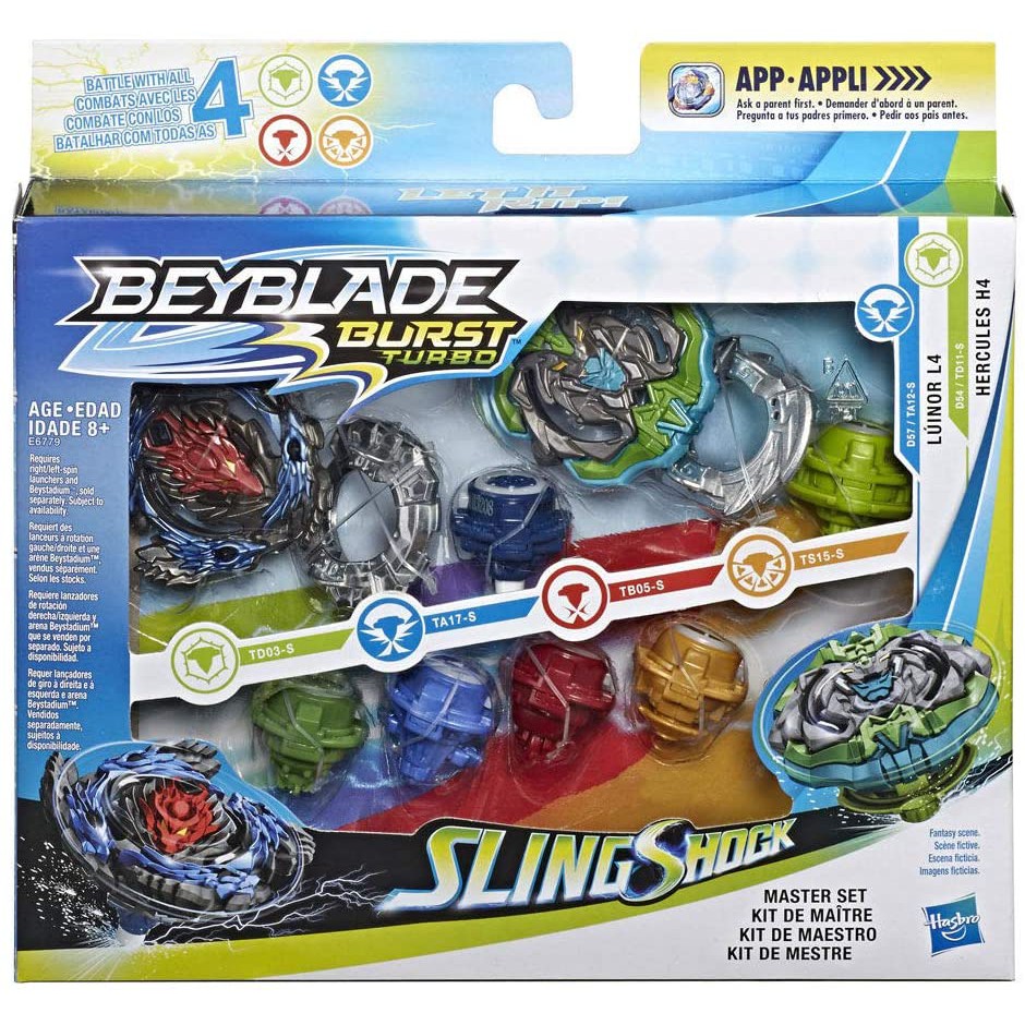 Con Quay Beyblade Burst Turbo Slingshock Master Set - Luinor L4/Hercules H4