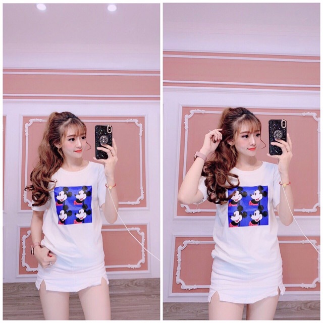 Áo thun form rộng mickey (chất dày đẹp)