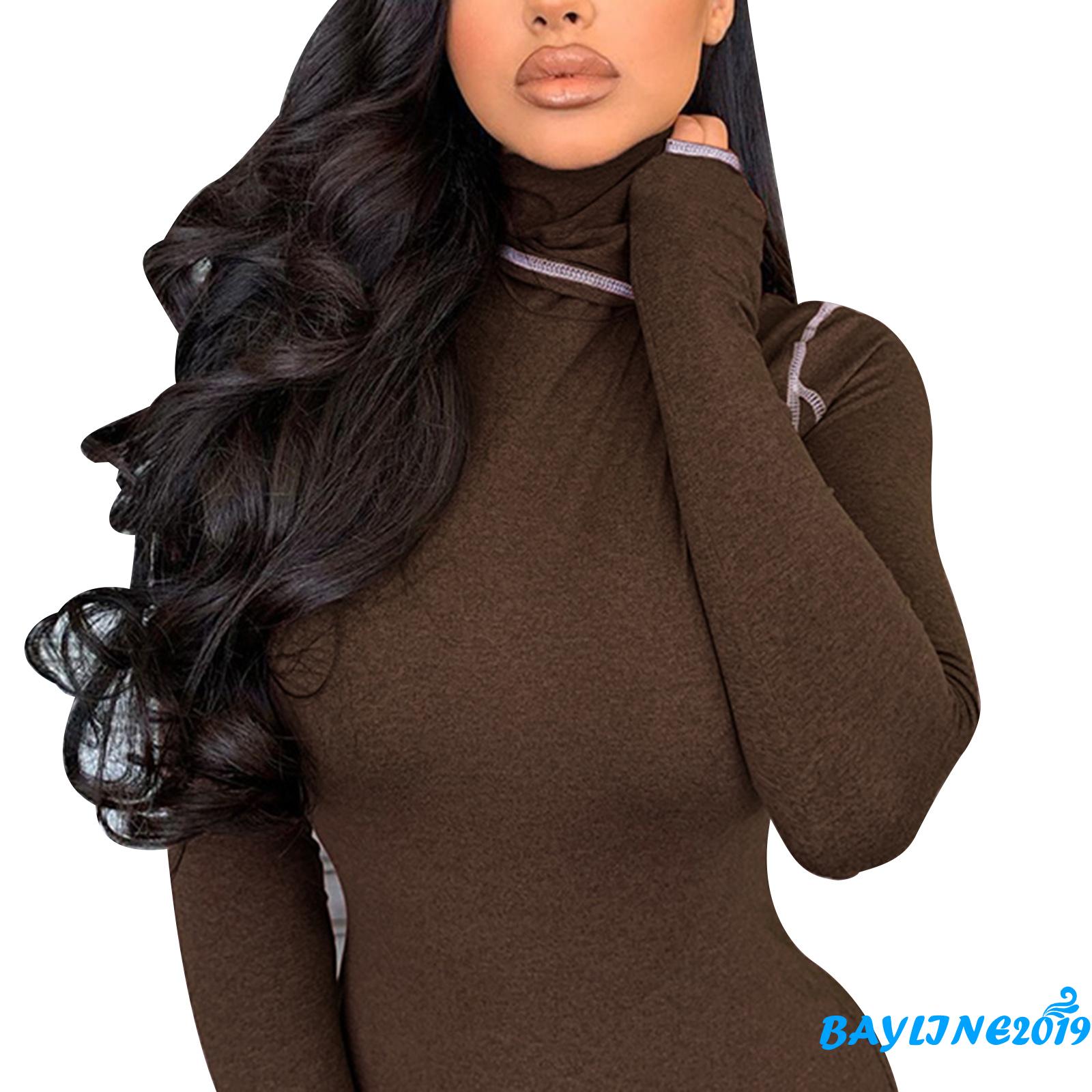 BAY-Women Fashion Long Sleeve High Collar Dress Stylish Dress for Shopping Daily Wear | BigBuy360 - bigbuy360.vn