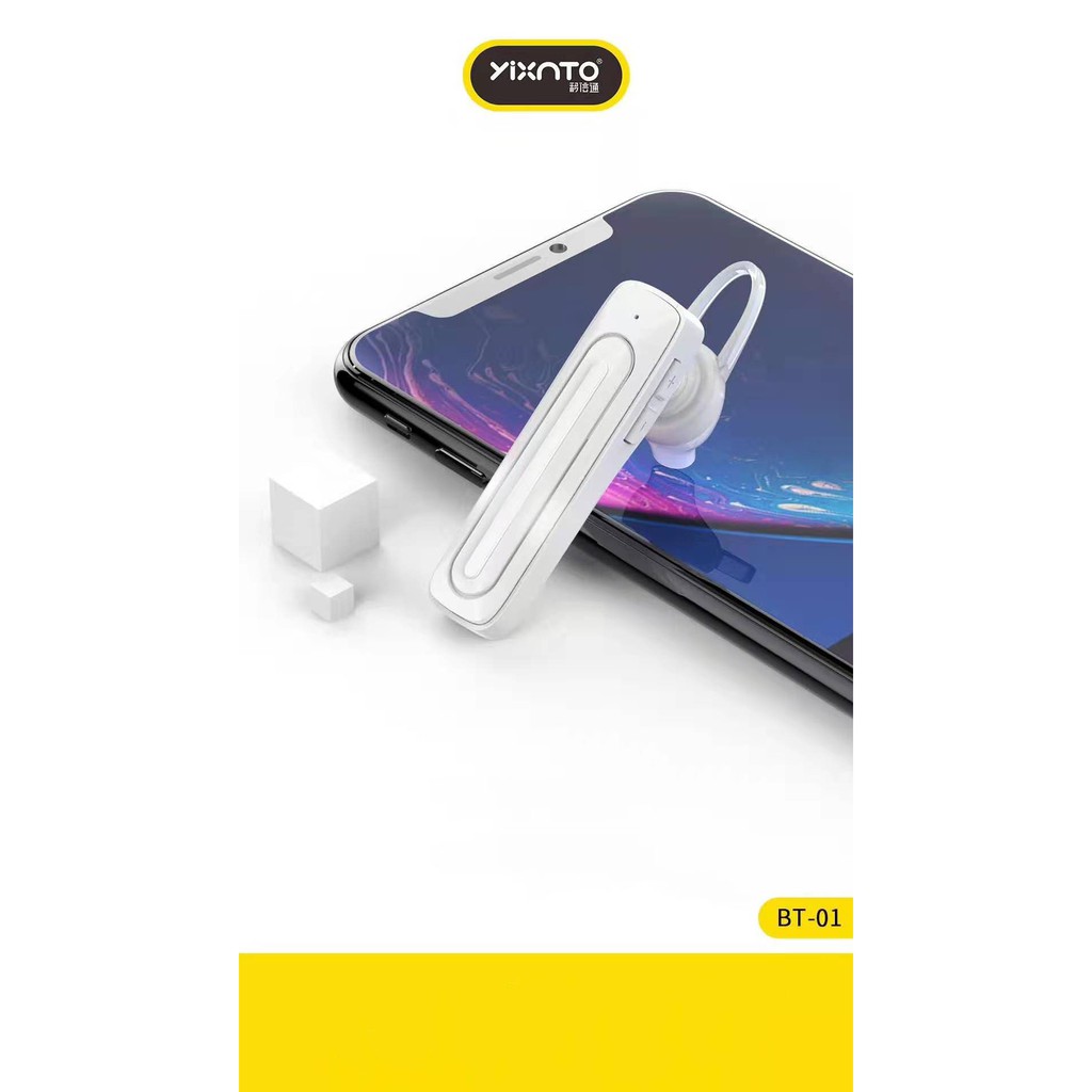 Tai nghe bluetooth headset BT-01 YIXNTO - Hàng chính hãng