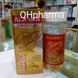 Viên dầu cá ALASKA OMEGA 3,6,9 Coenzym Q10 lọ 100 viên giúp bổ não,sáng mắt