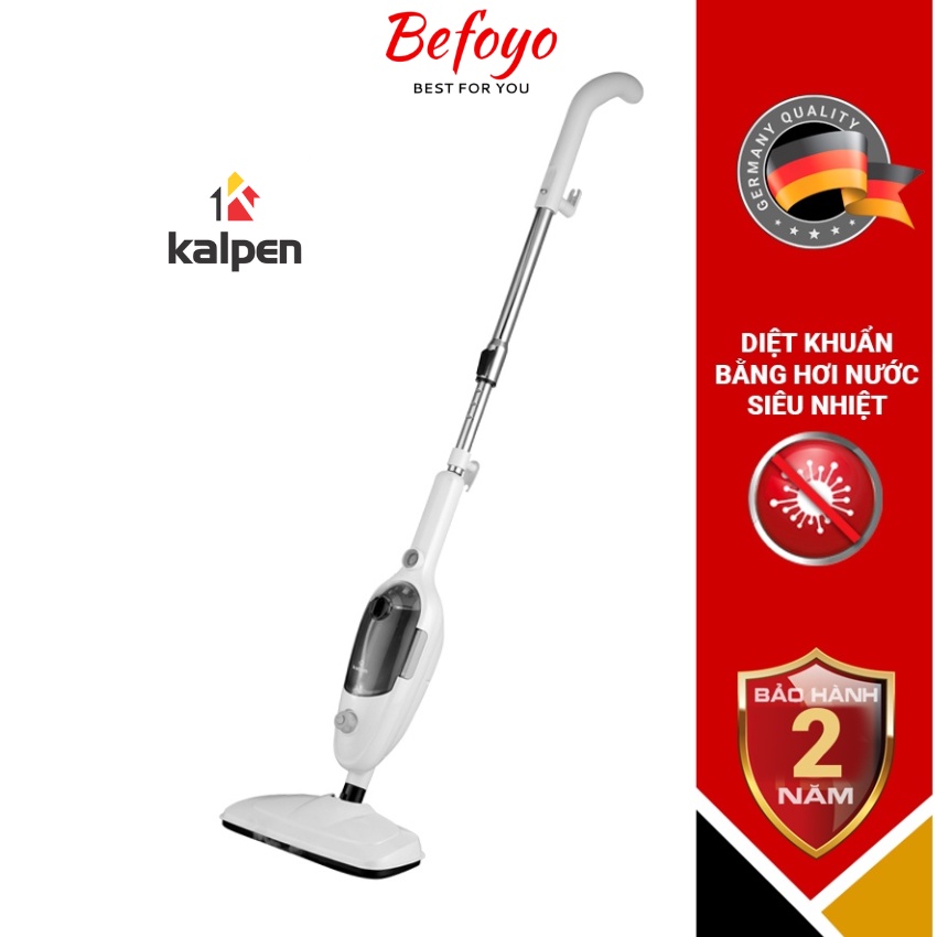 Cây lau nhà hơi nước nóng siêu nhiệt diệt khuẩn thông minh KALPEN SMK-3960 - đánh bật mọi vết bẩn dễ dàng - Befoyo