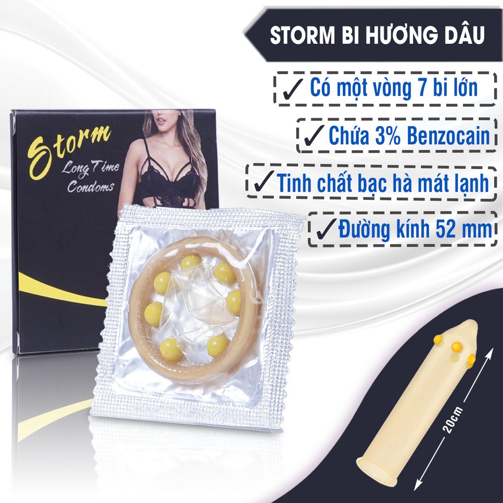 Bao cao su Stom 7 Bi hàng chuẩn không rớt bi, bcs gai bi lớn kéo dài thời gian quan hệ