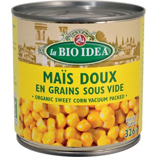 (Bio Idea) - Bắp (Ngô) Ngọt Hữu Cơ Đóng Hộp 340g