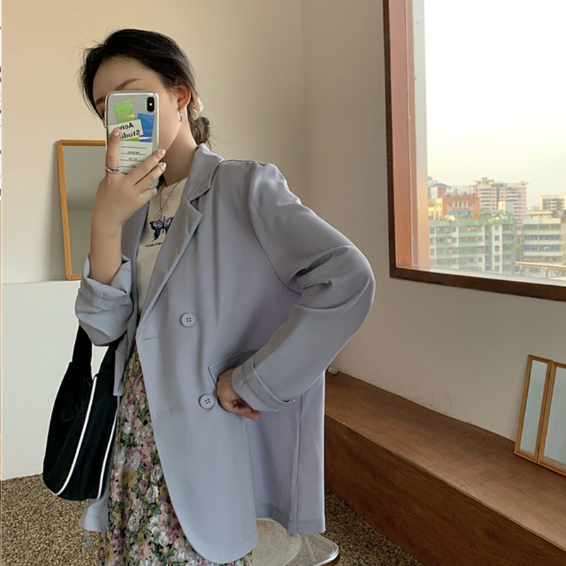 Áo khoác blazer dài tay phong cách Hàn Quốc xinh xắn cho nữ | BigBuy360 - bigbuy360.vn