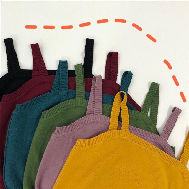 ÁO HAI DÂY LEN MỎNG