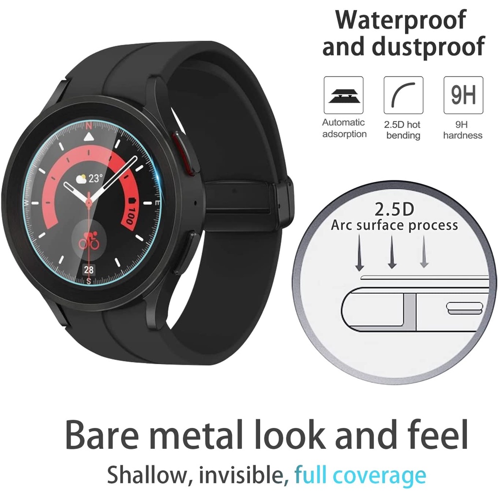 Set 3 Kính Cường Lực Bảo Vệ Màn Hình Đồng Hồ Samsung Galaxy Watch 5 44mm 40mm 5 Pro