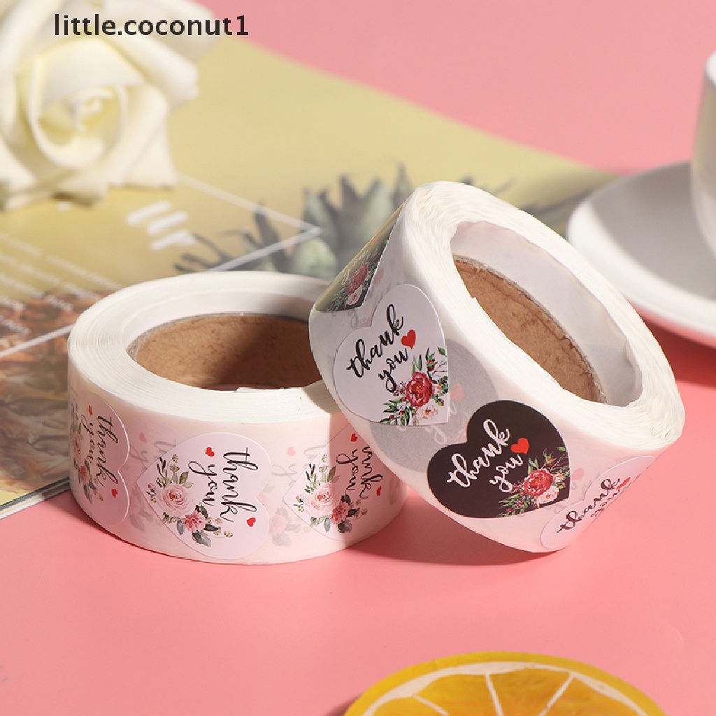 Bộ 500 Miếng Dán Hình Trái Tim In Chữ With Gratitude you Use To Trang Trí