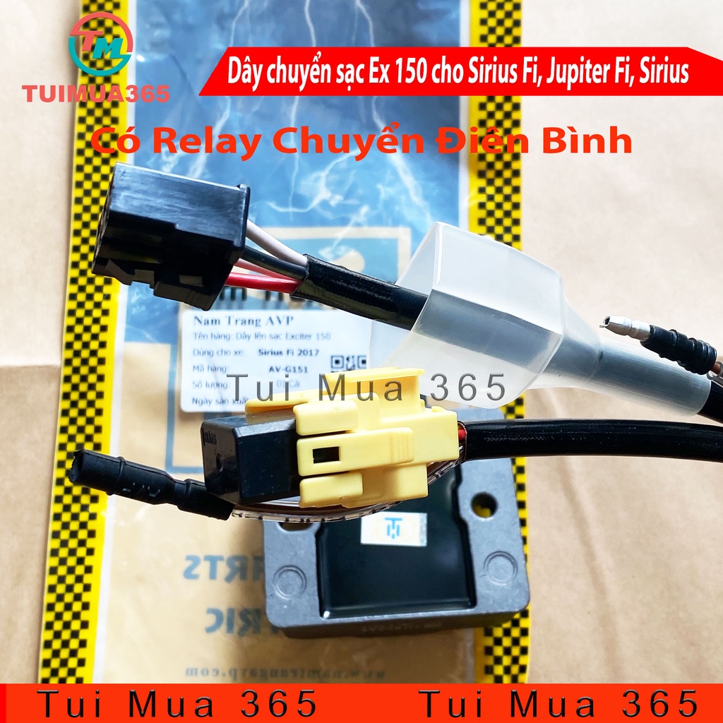 Bộ dây chuyển sạc Exciter 150 cho Sirius Fi, Jupiter Fi, Sirius Xăng Cơ