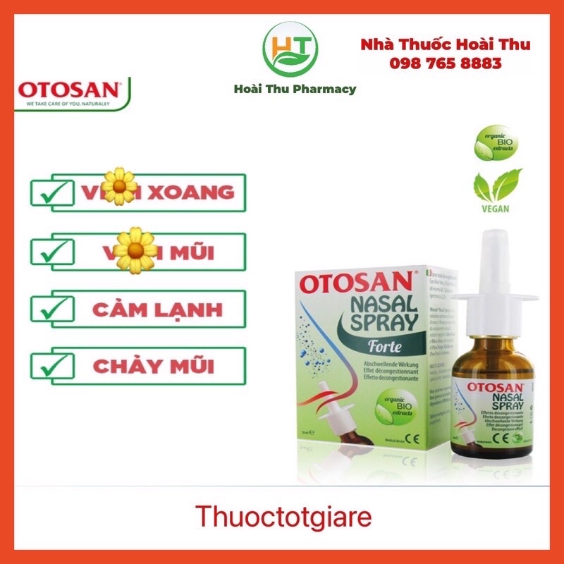 Xịt mũi OTOSAN Spray Forte - Xịt mũi, thông mũi tự nhiên