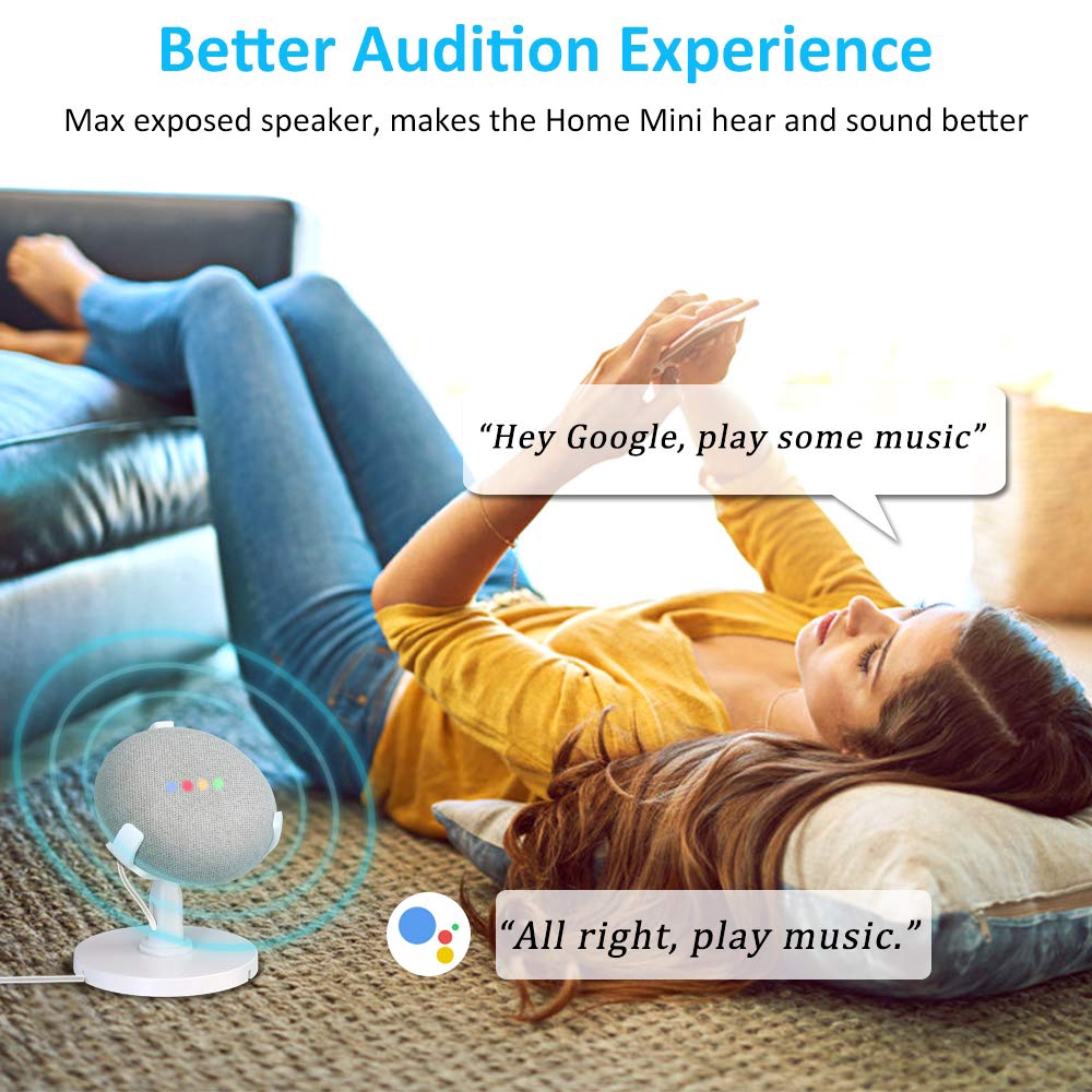 Giá Đỡ Điện Thoại Xoay 360 Độ Thông Minh Cho Google Home Mini