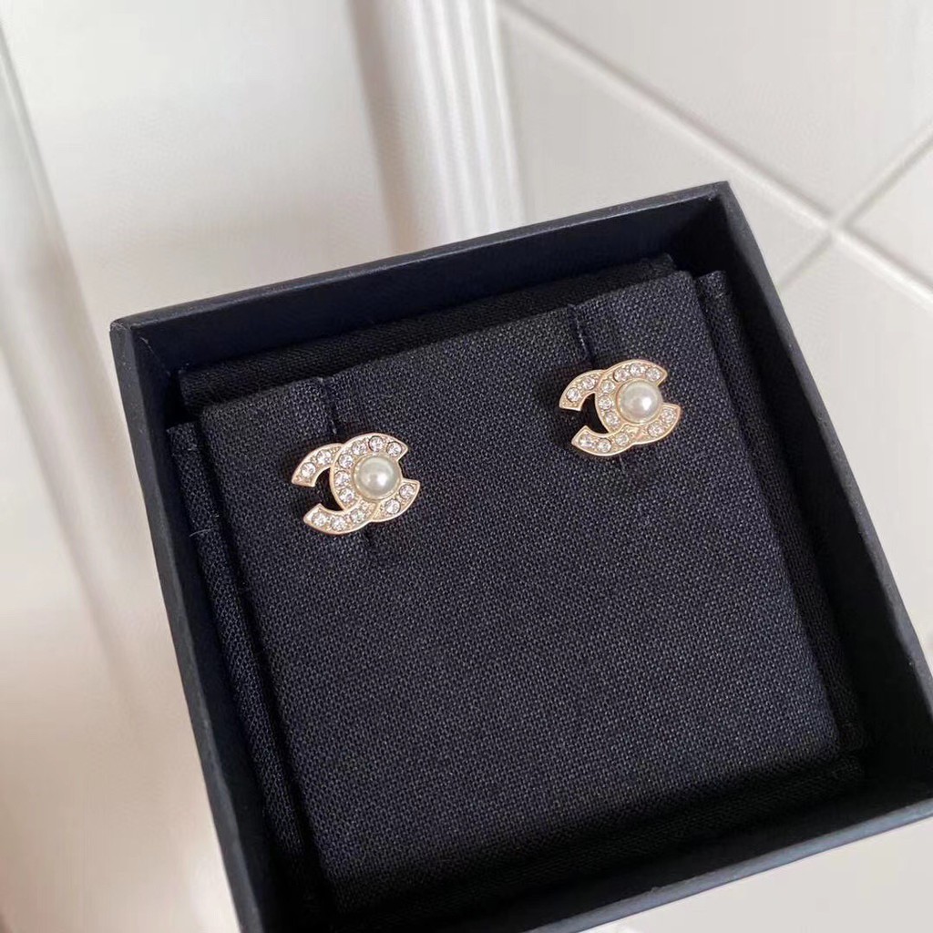 CH bông tai ngọc trai Kim cương khuyên tai nữ vàng