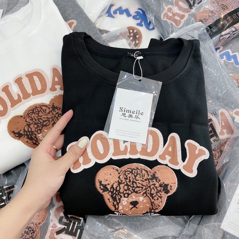 Áo nỉ gấu holiday