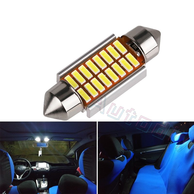 1 X Bóng Đèn LED Canbus C10W C5W 31mm 36mm 39mm 42mm Ánh Sáng Trắng 5000K Cho Nội Thất Xe Hơi
