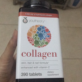 COLLAGEN YOUTHEORY TYPE 1 2 & 3, 390 VIÊN CỦA MỸ