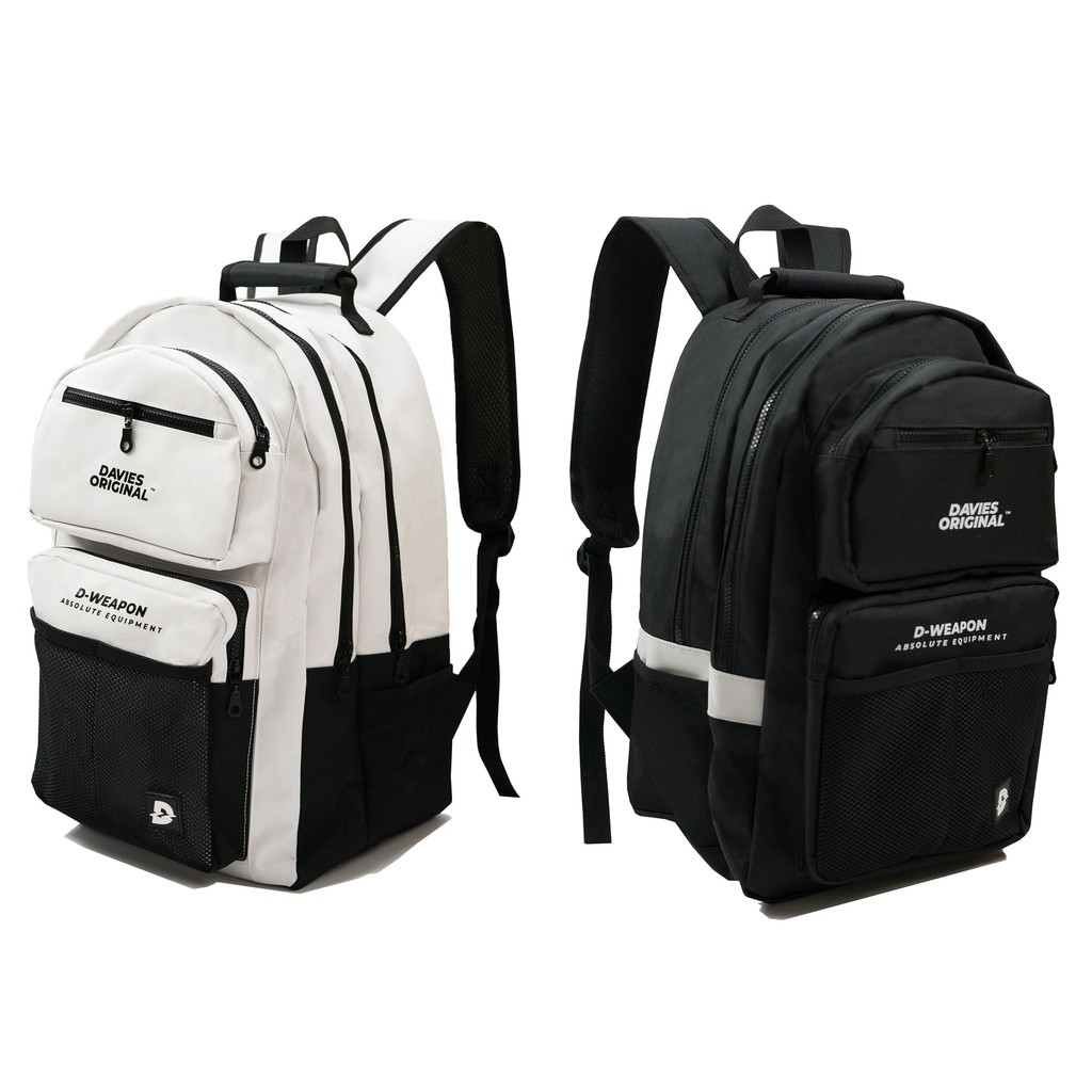 Balo Đi Học Local Brand Canvas Màu Đen Trắng Davies | Shopee Việt Nam