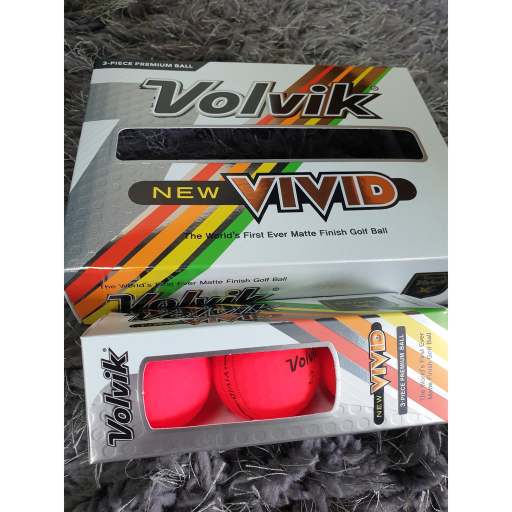 Bóng golf Volvik New Vivid nhiều màu (Hộp 3 quả)- Multicolor Golf Ball Volvik New Vivid