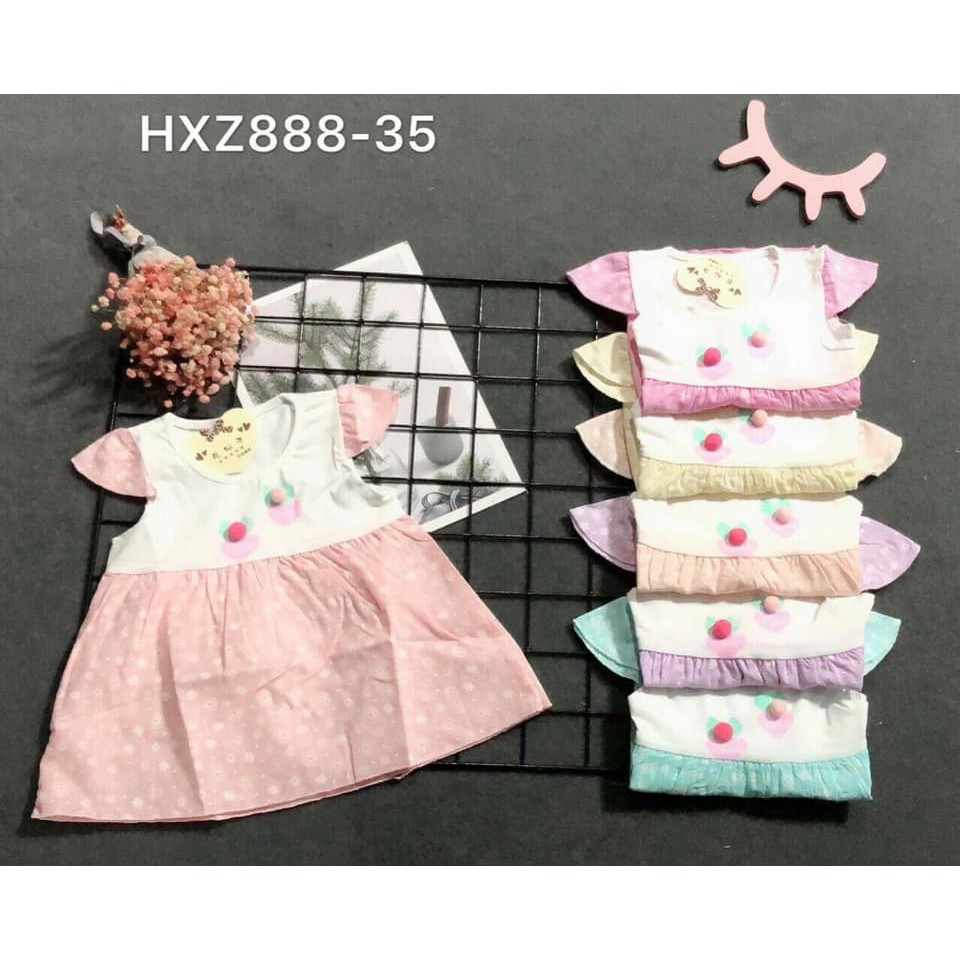 Váy Áo Cotton Chuột Lắc Store Phối Vải Xô Mềm In Hình Dễ Thương Từ Sơ Sinh Đến 2 Tuổi