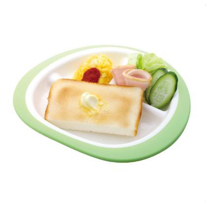 Khay ăn 3 ngăn chống va đập Edison mama cho bé ăn dặm màu xanh lá KJ2024