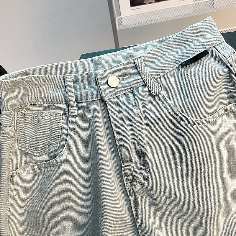 Quần Short denim Dáng Chữ A Ống Rộng Lưng Cao Mẫu Mới Thời Trang Mùa Hè Cho Nữ