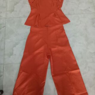 Set bộ quần ống rộng
