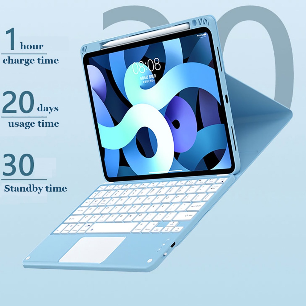 Bao Da PU Nắp Gập Kèm Bàn Phím Bluetooth Không Dây & Ngăn Đựng Bút Cho Xiaomi Pad 6 Pro 11 inch 2023 Xiaomi Mi Pad 5 5 Pro 11 "Ốp