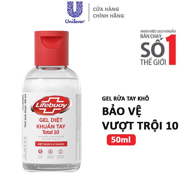Gel Rửa Tay Diệt Khuẩn Lifebuoy Bảo Vệ Vượt Trội 50ml- Kèm vỏ Xinh Xắn