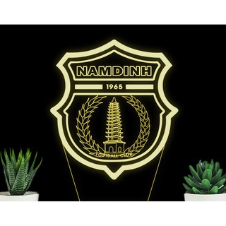 Đèn led khắc hình CLB Bóng Đá Nam Định Size 20x30cm, Thiết kế và khắc hình theo yêu cầu