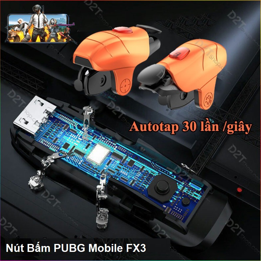 Nút Bấm Cơ Auto Tap Pubg Mobile FX3, Tap 30 Lần/Giây Phiên Bản Mới 2020, Thiết Kế Thông Minh Nhỏ Gọn Như Nút Bấm Thường