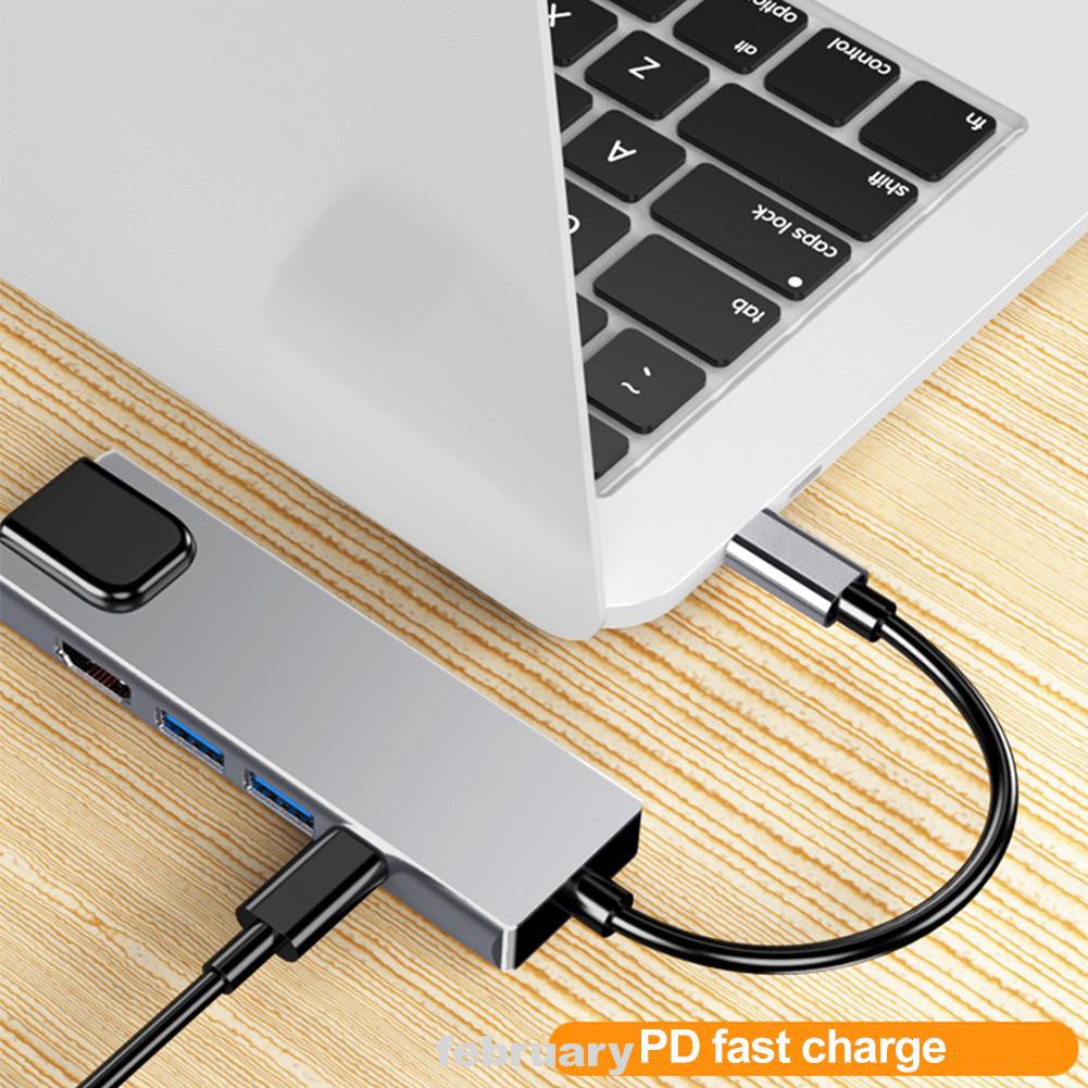 Bộ Chia Cổng Usb 3.0 Gigabit Ethernet 5 Trong 1 Cho Macbook