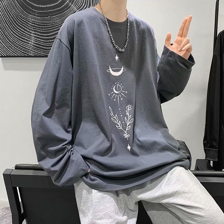 Áo Thun Tay Dài Mỏng Thời Trang Cá Tính Trẻ Trung Cho Nam