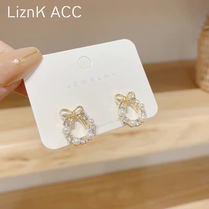 Bông tai nơ phong cách Hàn Quốc