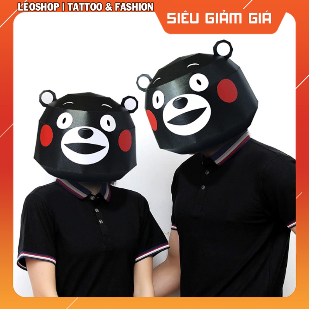 Mặt Nạ Gấu Kumamon Đội Đầu - DIY Tự Lắp Ráp (Hàng Sẵn)