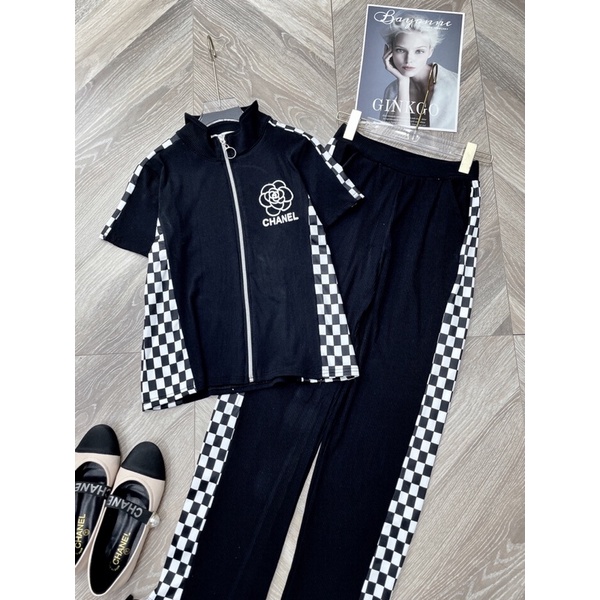 SÉT BỘ HOA TRÀ ÁO KHOÁ CỔ TRỤ