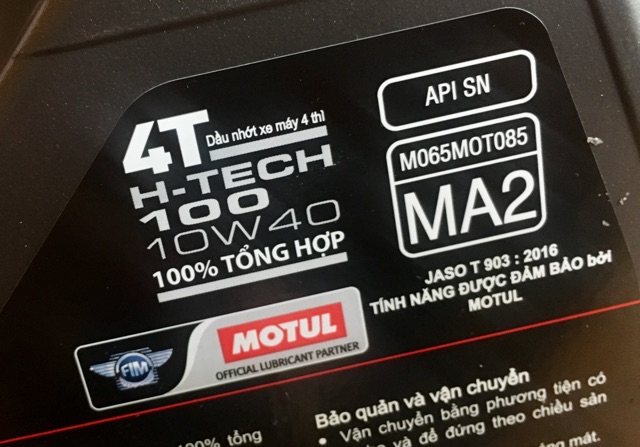 Nhớt 100% tổng hợp Motul H-TECH 10W40