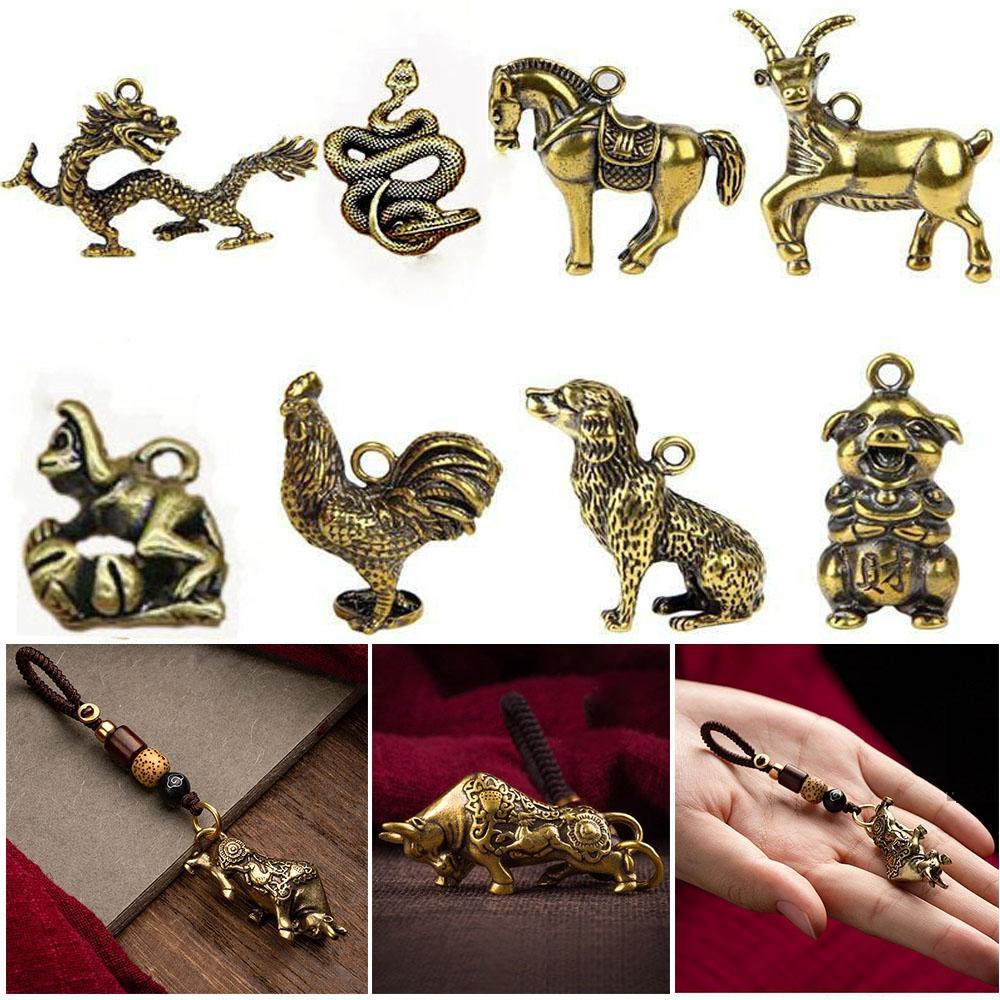 SUENIN Tượng Hình Chú Bò Bằng Đồng Nguyên Chất Cao Cấp Để Bàn Trang Trí