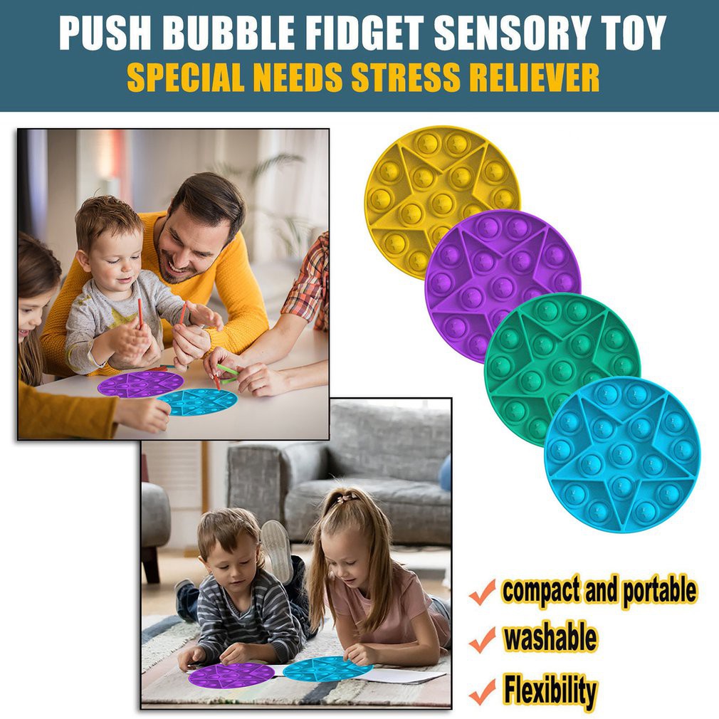Pop Its Fidget Toy Push Bubble Stress Relief Kids Pop It Tiktok Đồ chơi nhấn bong bóng giải tỏa căng thẳng đa dụng chất lượng cao