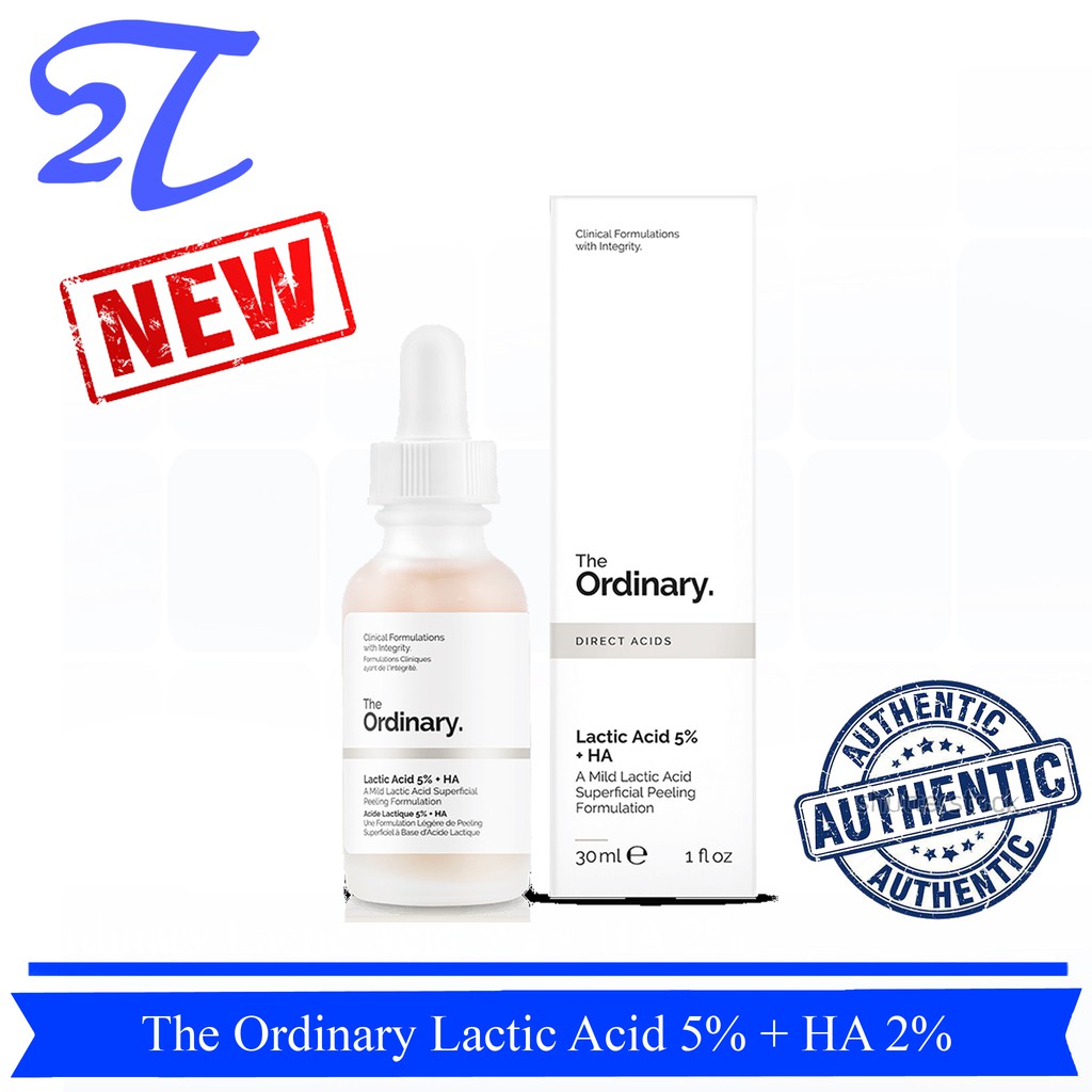 [AUTH] Tinh chất tẩy da chết cho da nhạy cảm The Ordinary Lactic Acid 5% + HA 2% Serum 30ml