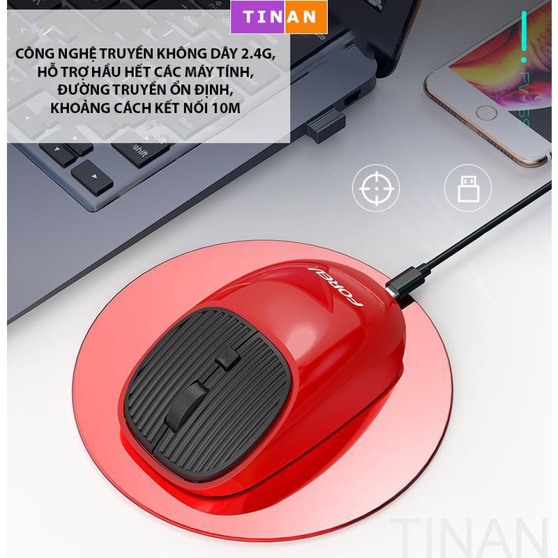 Chuột Sạc Không Dây FOREV FV169 - USB 2.4G, Màu Sắc Đẹp, Wireless Mouse