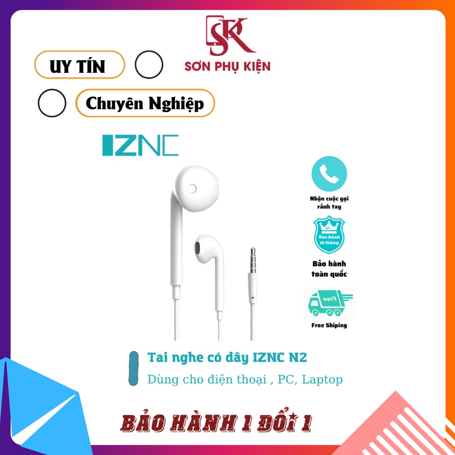 Tai nghe nhét tai đa năng sử dụng được cho điện thoại, pc, laptop
