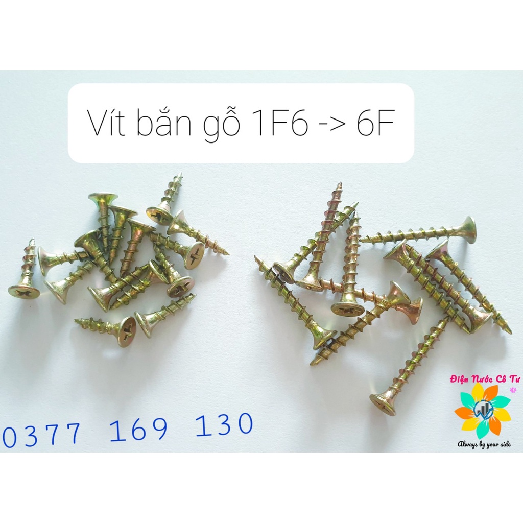 Vít Bắn Tôn Bắn Sắt Đầu Lục Giác 100gram 9k (vít loại 1 đầu vít có chữ D)