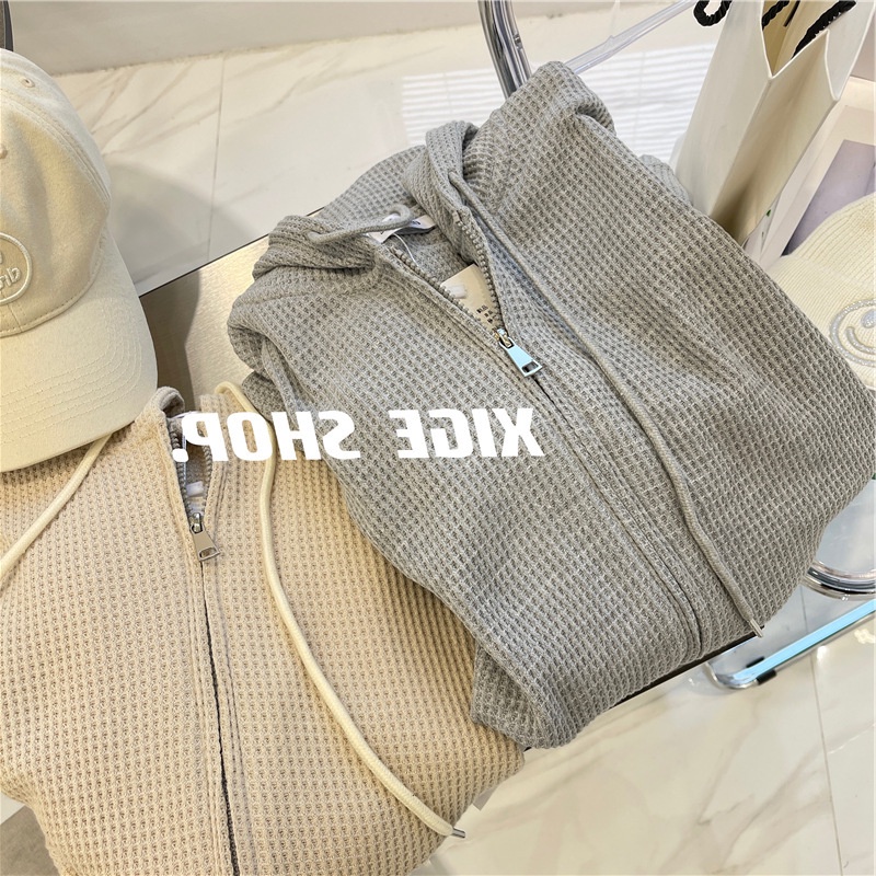Áo Hoodie Dáng Rộng Phối Khóa Kéo Thời Trang Dành Cho Nữ