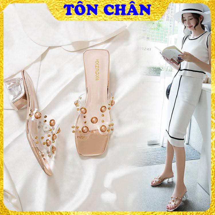 Dép Chữ H | Dép Chữ H Đính Đá, Gắn Ngọc Cao Cấp Cực Đẹp