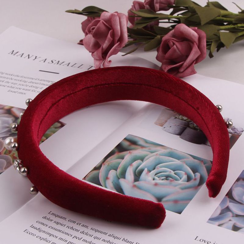 Băng Đô Đính Đá Và Ngọc Trai Nhân Tạo Thời Trang Dành Cho Nữ