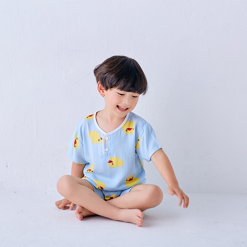 Bộ Đồ Ngủ In Hoạt Hình Dễ Thương Cho Bé Gái