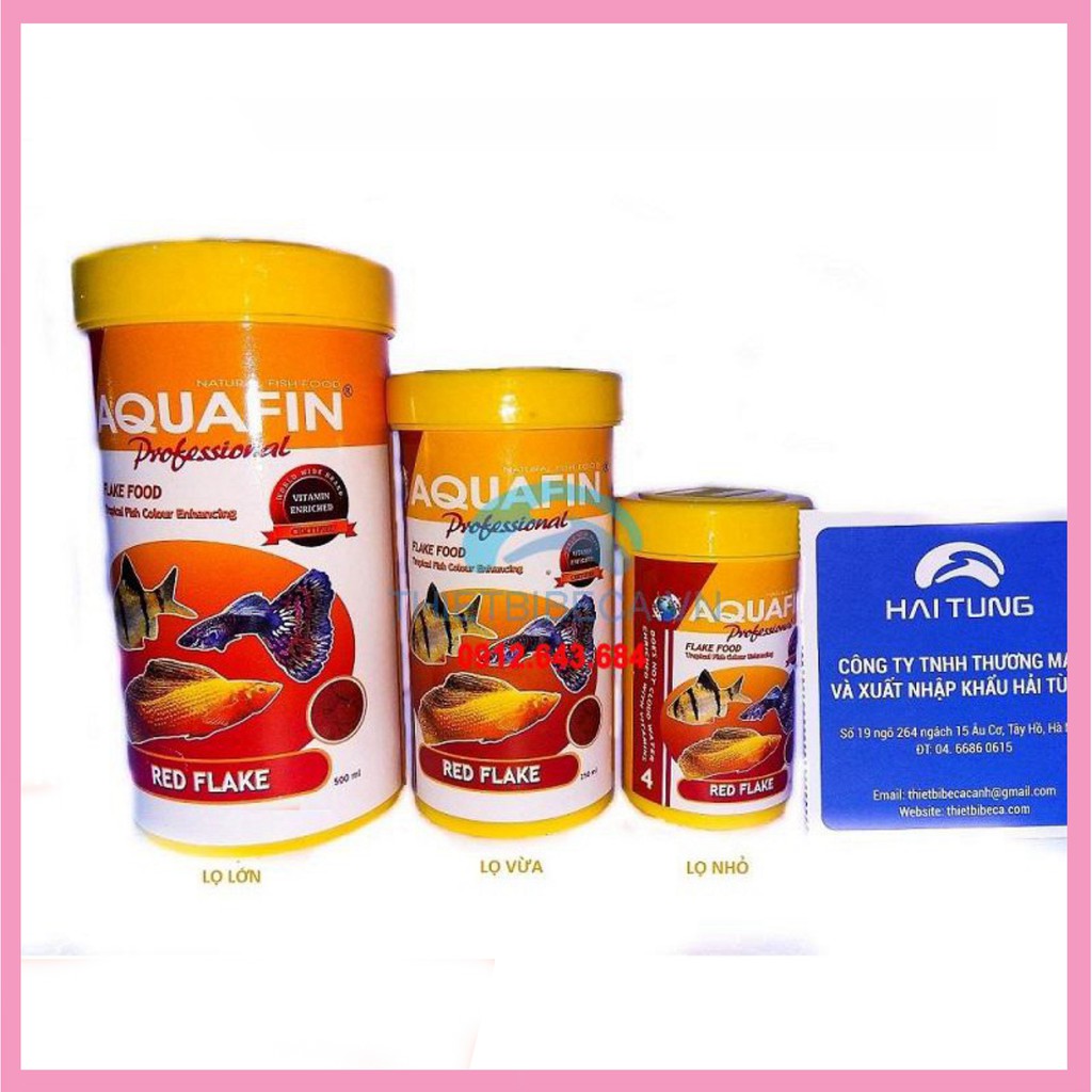 Thức Ăn Cho Cá Dạng Lá Aquafin Lọ Từ 100ml - 500ml (thức ăn lá mỏng dành cho cá thủy sinh)