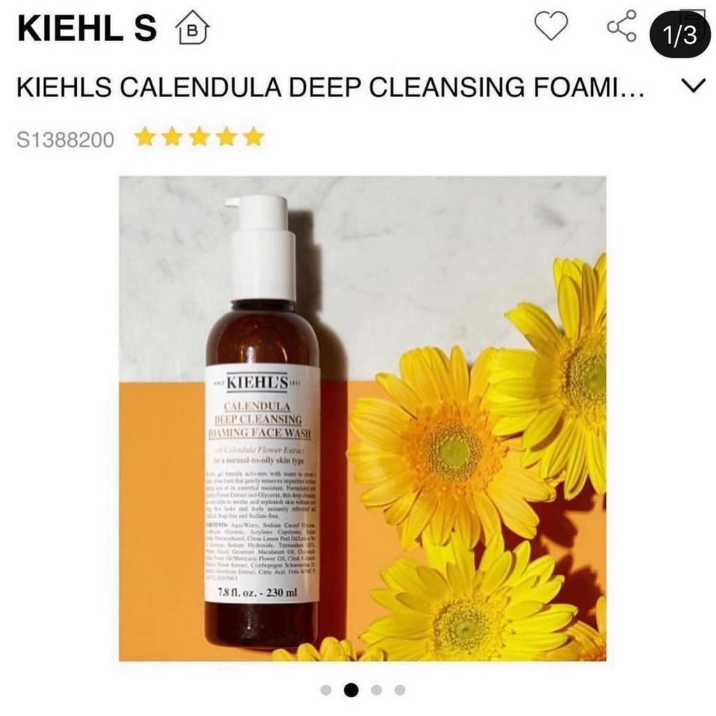 Sữa rửa mặt Ki.ehls hoa cúc 230ML+4%shopee