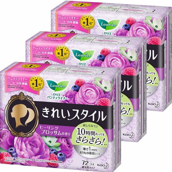 Kết quả hình ảnh cho Băng vệ sinh hằng ngày Laurier hương nước hoa 72 miếng