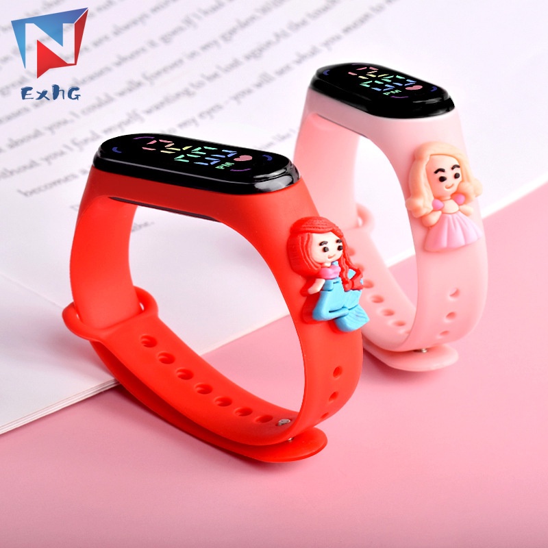 Đồng Hồ Thể Thao Điện Tử Màn Hình Led Cảm Ứng Chống Nước Họa Tiết Hoạt Hình Chống Nước Cho Trẻ Em